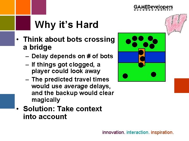 Why it’s Hard • Think about bots crossing a bridge – Delay depends on