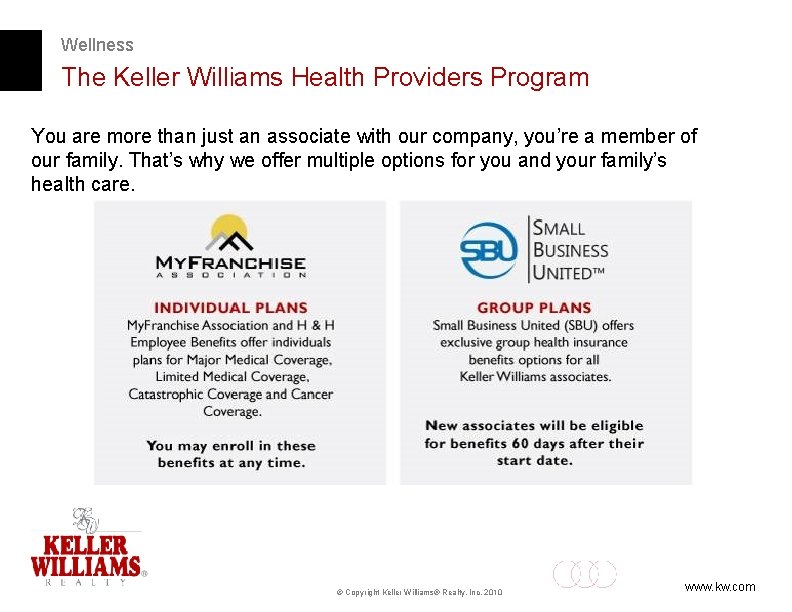 Wellness The Keller Williams Health Providers Program You are more than just an associate