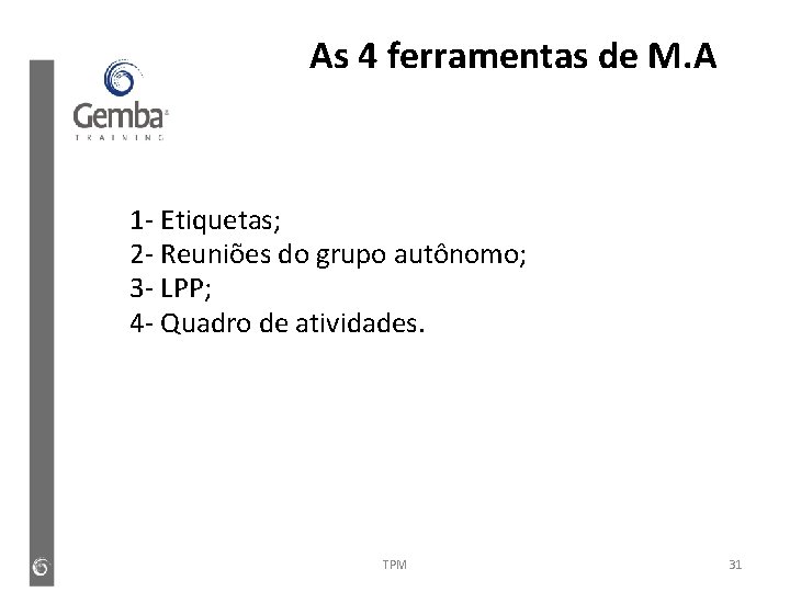 As 4 ferramentas de M. A 1 - Etiquetas; 2 - Reuniões do grupo As 4 ferramentas de M. A 1 - Etiquetas; 2 - Reuniões do grupo