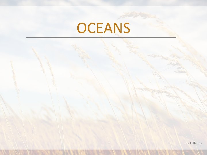 OCEANS by Hillsong 