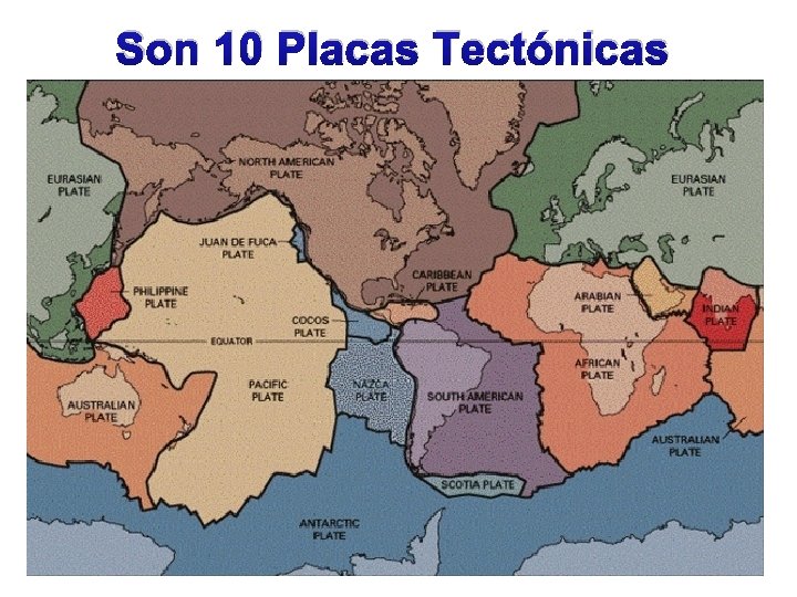 Son 10 Placas Tectónicas 