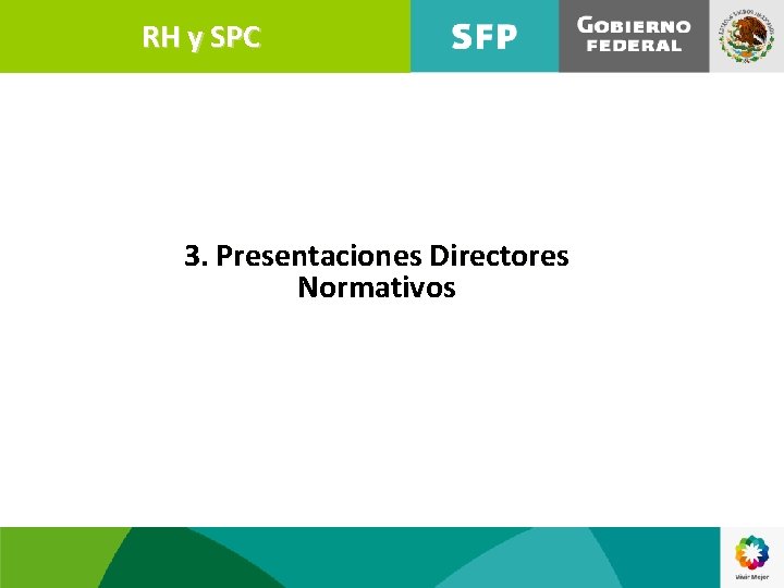 RH y SPC 3. Presentaciones Directores Normativos 