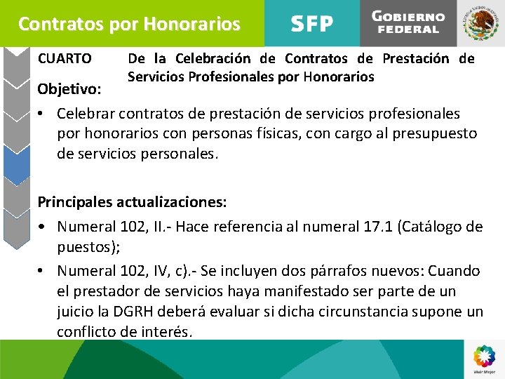 Contratos por Honorarios CUARTO De la Celebración de Contratos de Prestación de Servicios Profesionales