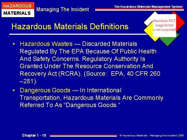 HAZARDOUS MATERIALS Managing The Incident The Hazardous Materials