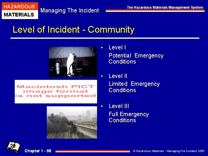 HAZARDOUS MATERIALS Managing The Incident The Hazardous Materials Management System Level of Incident - HAZARDOUS MATERIALS Managing The Incident The Hazardous Materials Management System Level of Incident -