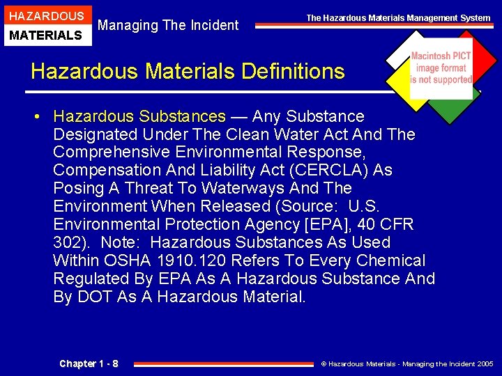 HAZARDOUS MATERIALS Managing The Incident The Hazardous Materials
