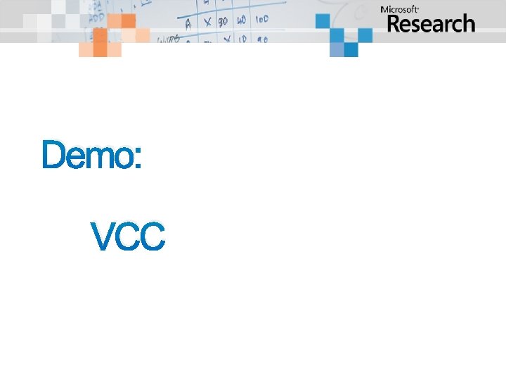 Demo: VCC Demo: VCC