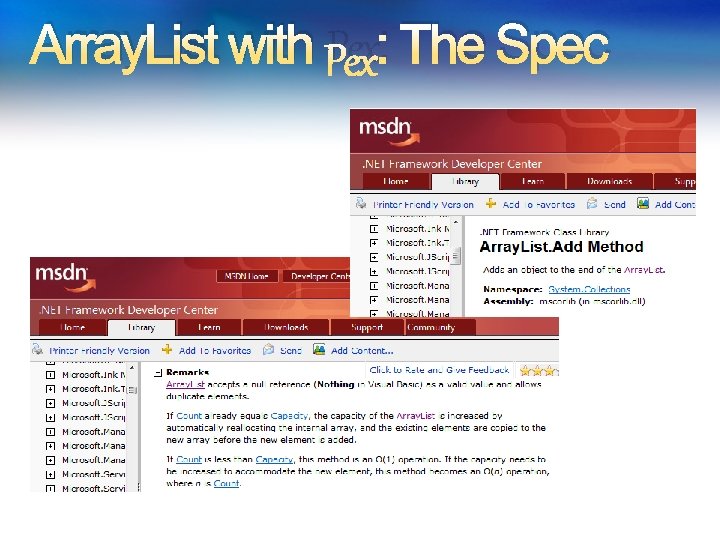 Array. List with Pex: The Spec Array. List with Pex: The Spec
