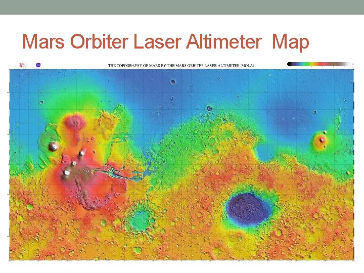 Mars Orbiter Laser Altimeter Map 