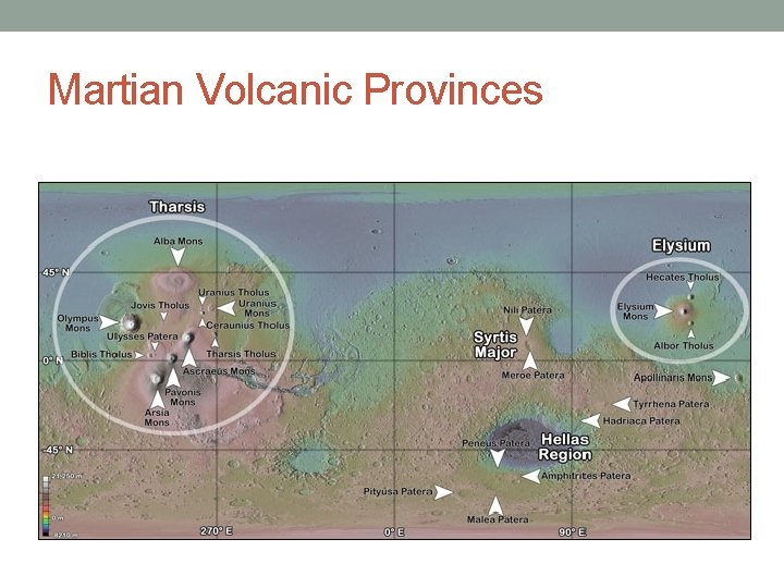 Martian Volcanic Provinces 