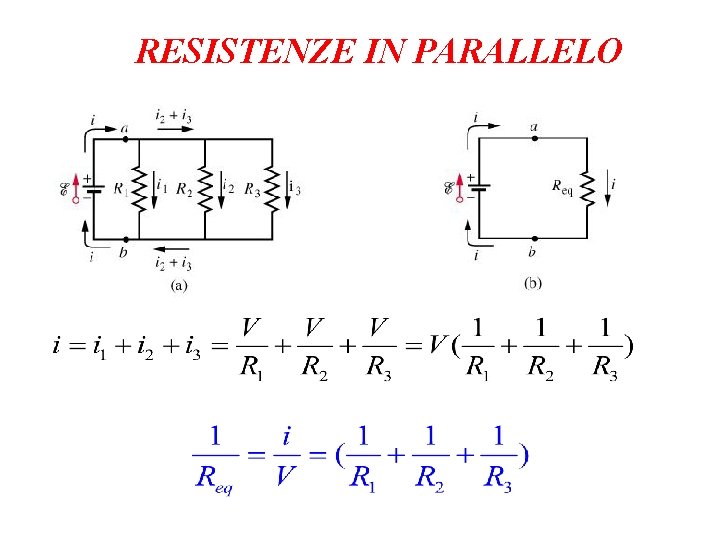 RESISTENZE IN PARALLELO 