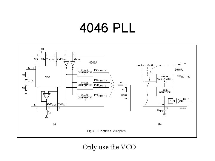 4046 PLL Only use the VCO 