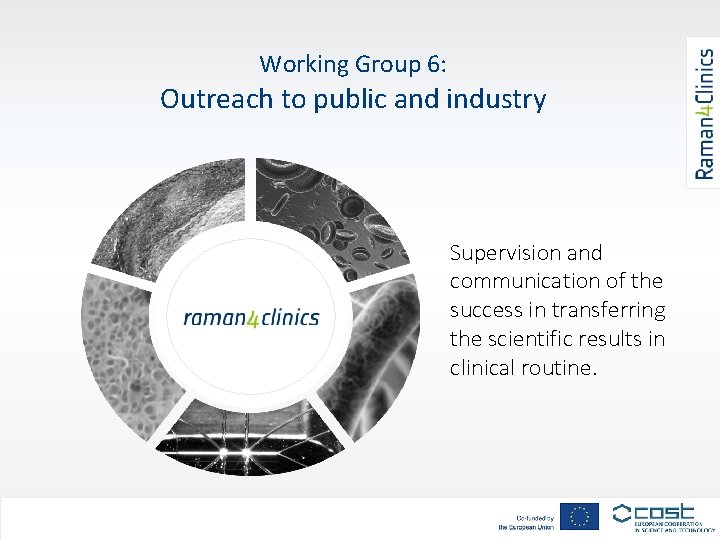 Working Group 6: Outreach to public and industry Supervision and communication of the success