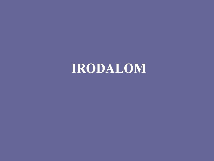 IRODALOM 