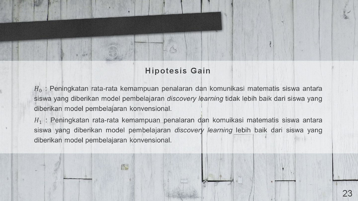 Hipotesis Gain 23 