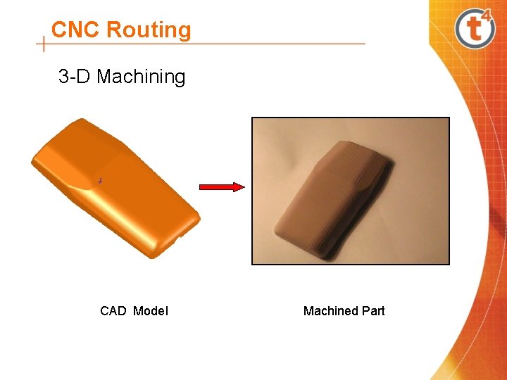 CNC Routing 3 -D Machining CAD Model Machined Part 