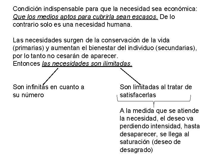 Condición indispensable para que la necesidad sea económica: Que los medios aptos para cubrirla