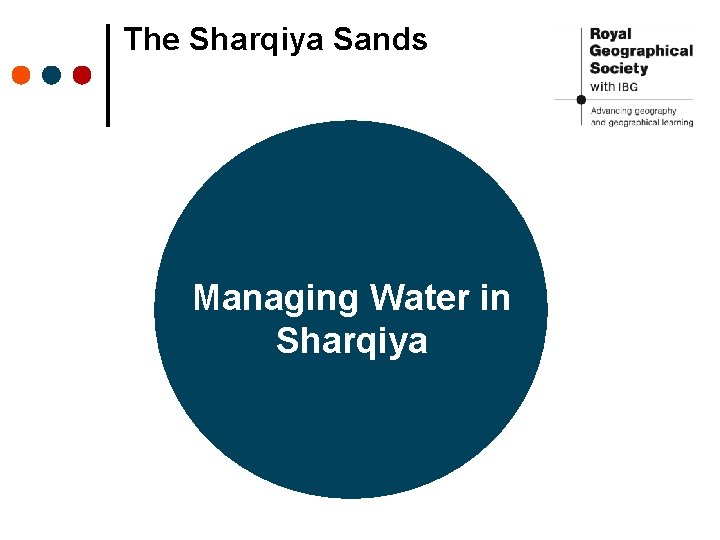 The Sharqiya Sands Managing Water in Sharqiya 