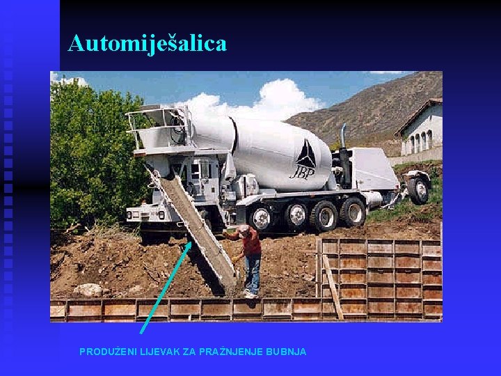 Automiješalica PRODUŽENI LIJEVAK ZA PRAŽNJENJE BUBNJA 