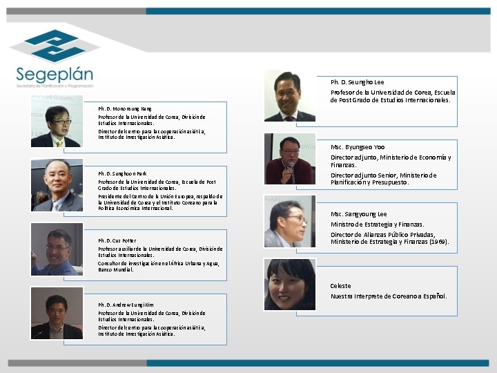 Ph. D. Seungho Lee Profesor de la Universidad de Corea, Escuela de Post Grado Ph. D. Seungho Lee Profesor de la Universidad de Corea, Escuela de Post Grado