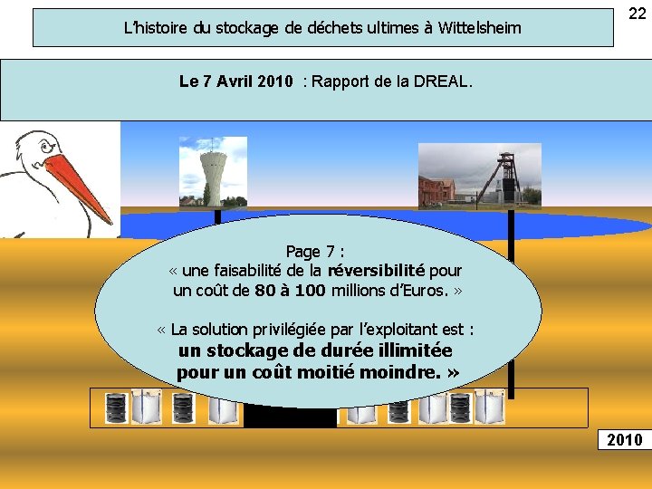 L’histoire du stockage de déchets ultimes à Wittelsheim 22 Le 7 Avril 2010 :