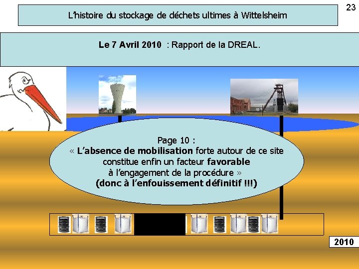 L’histoire du stockage de déchets ultimes à Wittelsheim 23 Le 7 Avril 2010 :