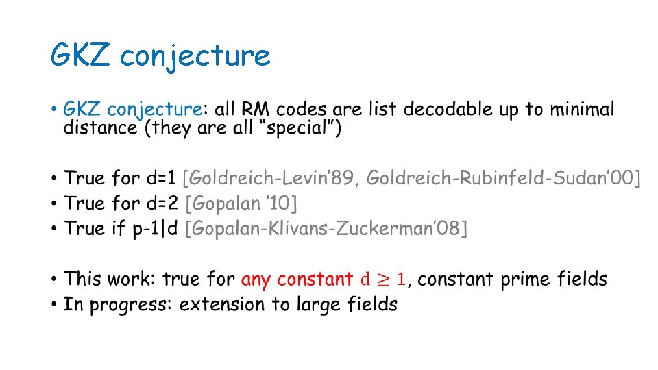 GKZ conjecture • 