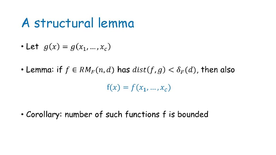 A structural lemma • 