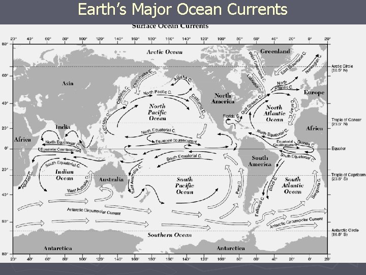 Earth’s Major Ocean Currents 