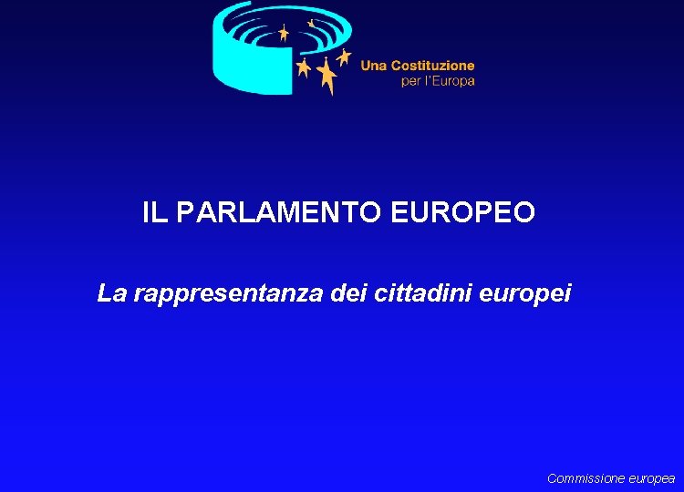 IL PARLAMENTO EUROPEO La rappresentanza dei cittadini europei Commissione europea 