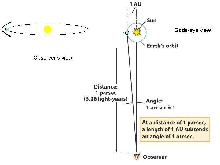 Gods-eye view Observer’s view 