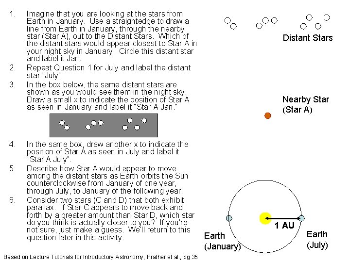 1. 2. 3. 4. 5. 6. Imagine that you are looking at the stars