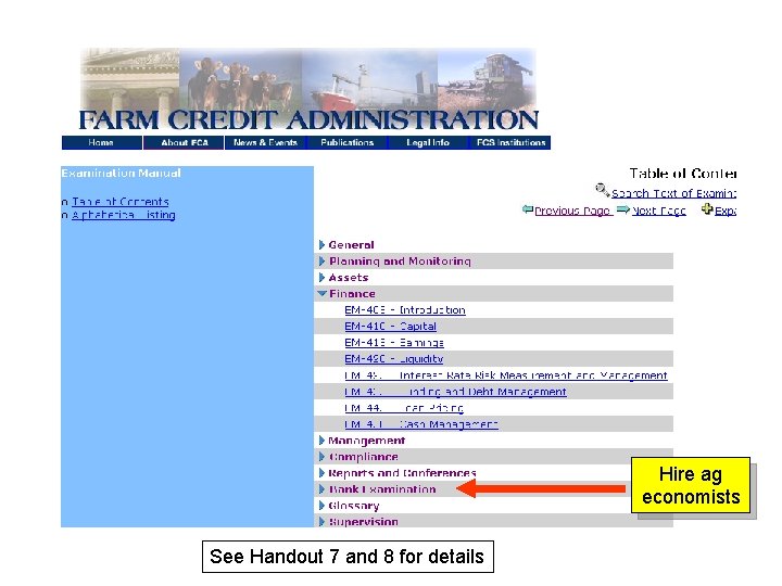 Hire ag economists See Handout 7 and 8 for details 