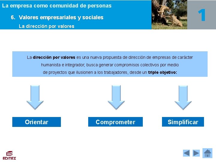 La empresa como comunidad de personas 6. Valores empresariales y sociales La dirección por La empresa como comunidad de personas 6. Valores empresariales y sociales La dirección por