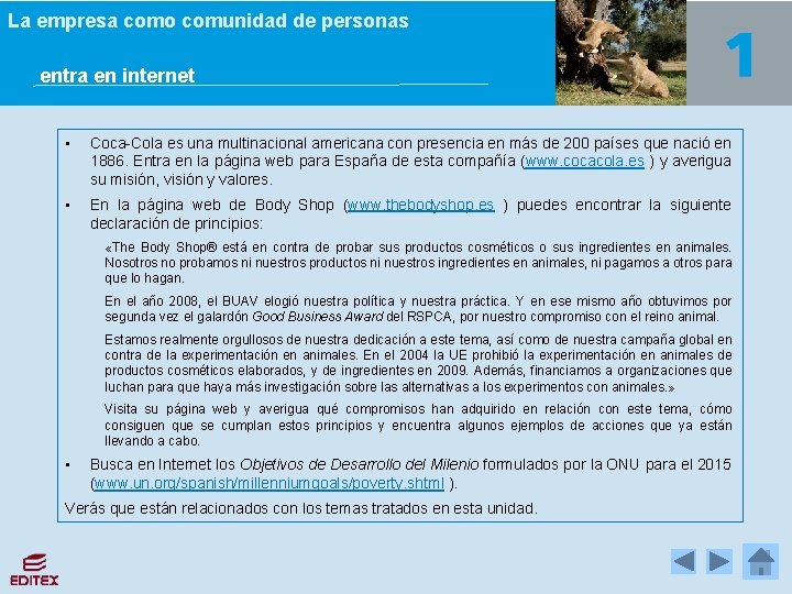 La empresa como comunidad de personas entra en internet • Coca-Cola es una multinacional La empresa como comunidad de personas entra en internet • Coca-Cola es una multinacional