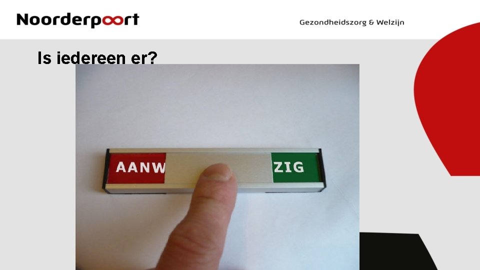 Is iedereen er? 