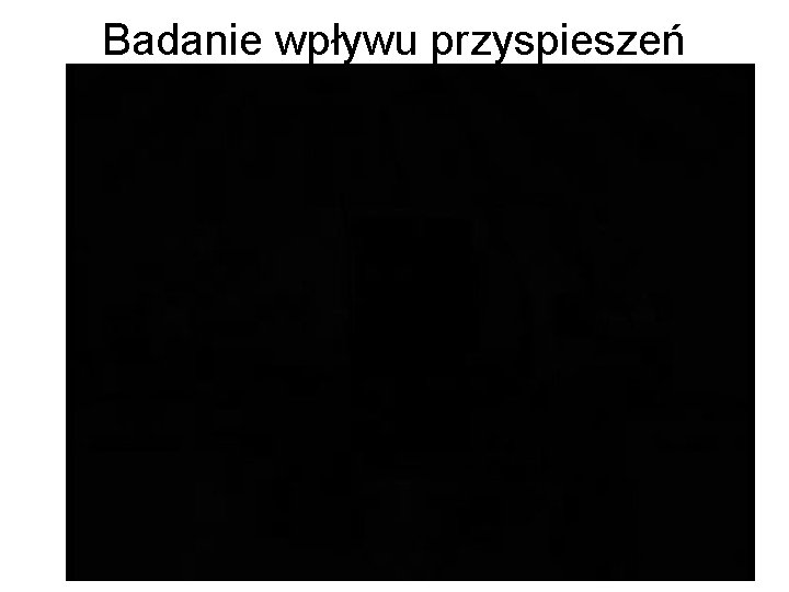 Badanie wpływu przyspieszeń 