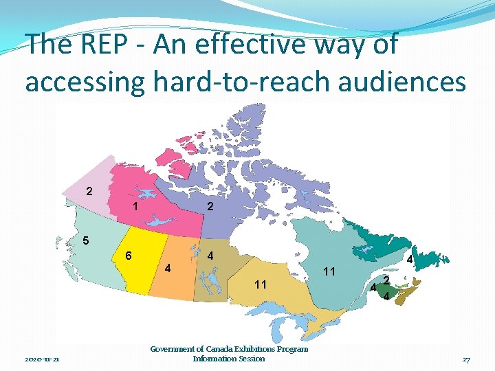 The REP - An effective way of accessing hard-to-reach audiences 2 1 2 5