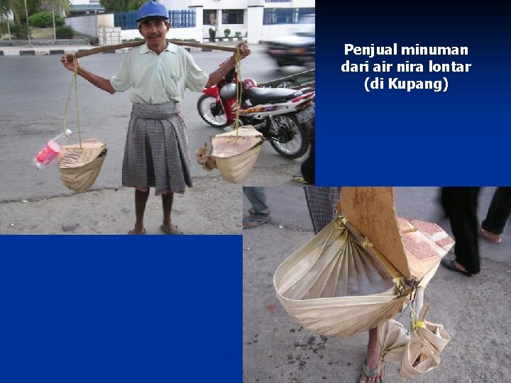 Penjual minuman dari air nira lontar (di Kupang) 