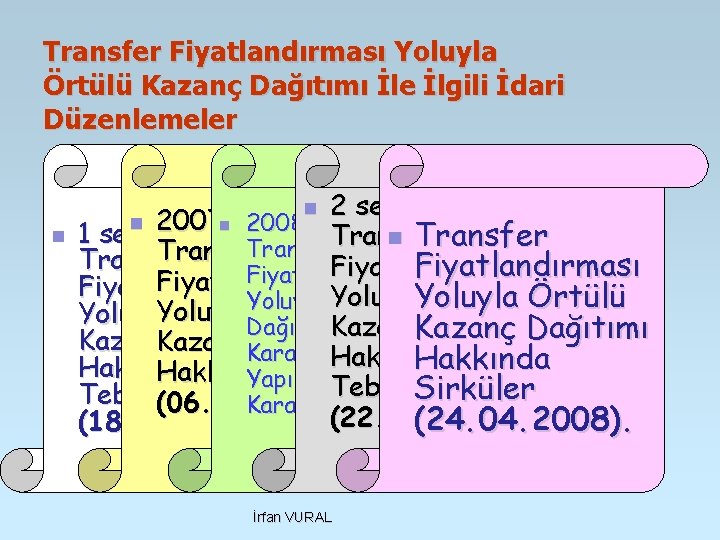 Transfer Fiyatlandırması Yoluyla Örtülü Kazanç Dağıtımı İle İlgili İdari Düzenlemeler 2 seri numaralı n