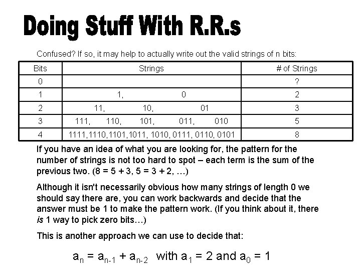 Confused? If so, it may help to actually write out the valid strings of