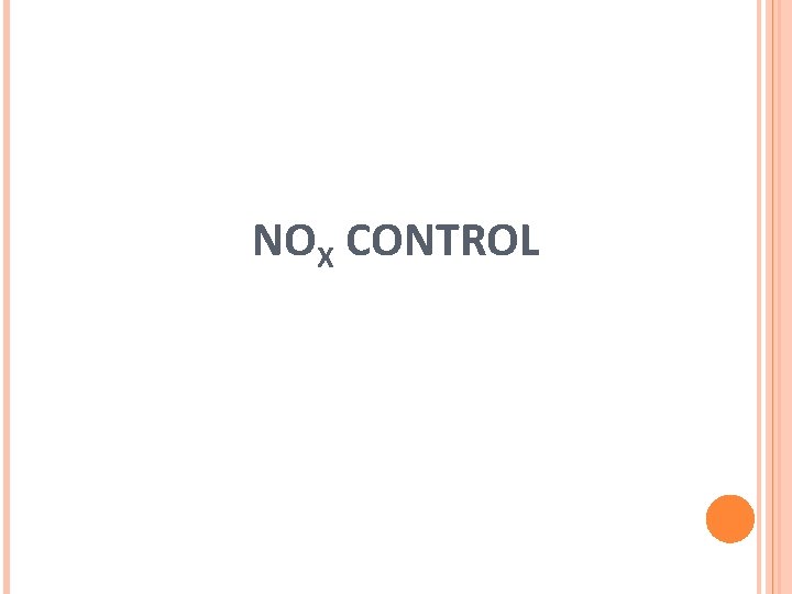 NOX CONTROL NOX CONTROL