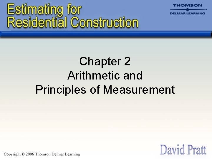 Chapter 2 Arithmetic and Principles of Measurement 