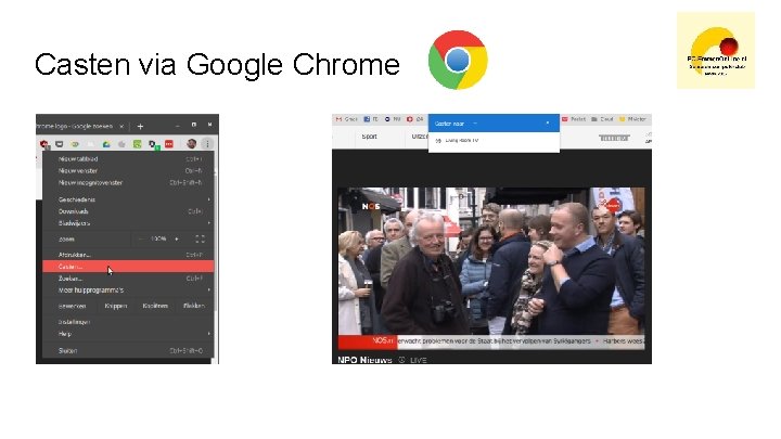 Casten via Google Chrome 