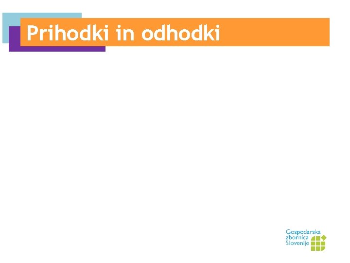 Prihodki in odhodki v milijonih € 