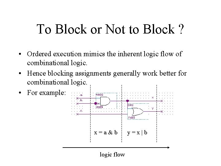 To Block or Not to Block ? • Ordered execution mimics the inherent logic To Block or Not to Block ? • Ordered execution mimics the inherent logic