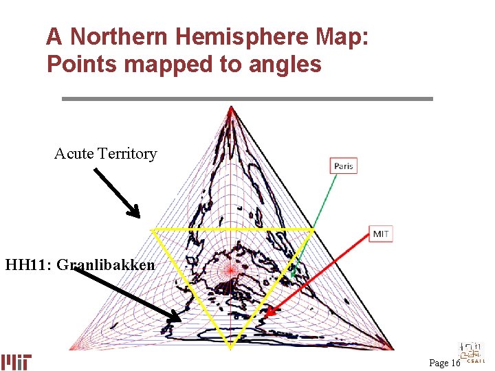 A Northern Hemisphere Map: Points mapped to angles Acute Territory HH 11: Granlibakken Page