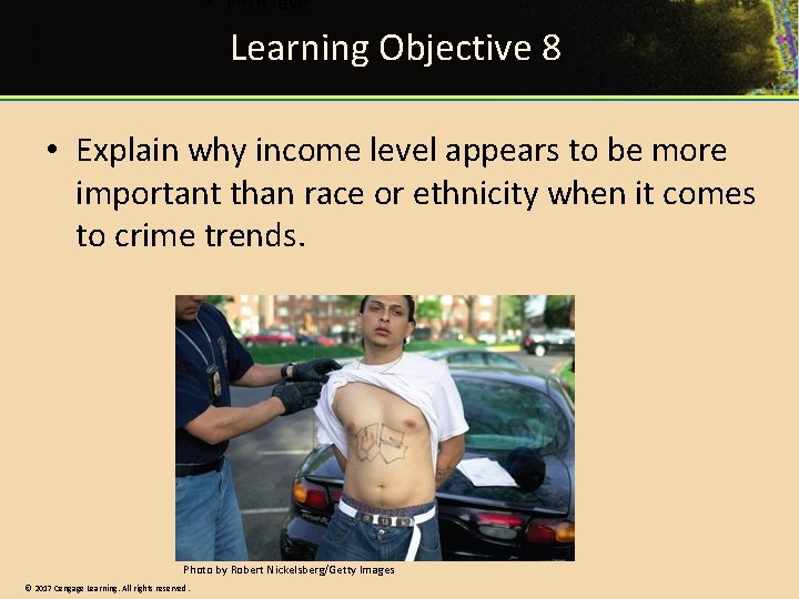 Learning Objective 8 • Explain why income level appears to be more important than