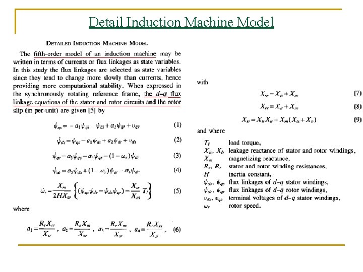 Detail Induction Machine Model Detail Induction Machine Model