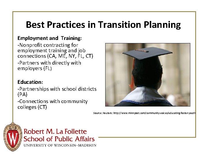 Best Practices in Transition Planning Employment and Training: -Nonprofit contracting for employment training and
